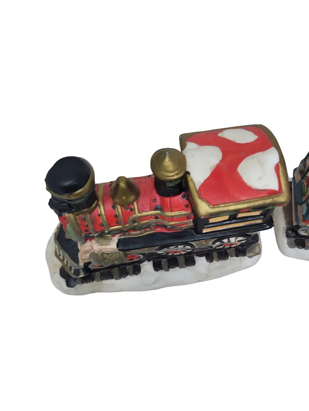 Christmas 1997 Village Square Lighted 3 Piece Ceramic Train Set Mervyn's working